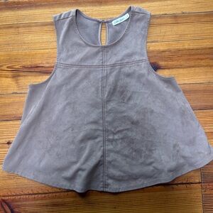 Chloe and Katie faux suede sleeveless top